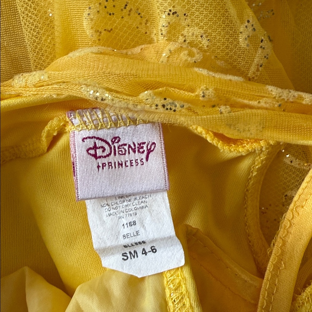Disney Princess Belle 4-6 Halloween dress Costume/wand/crown/purse/jewelry/plush - Picture 7 of 8